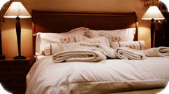 Phot of a hotel bedroom